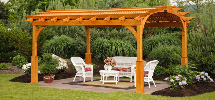 Cedar Wood Pergola Installation in Baldwin Park, CA